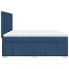 vidaXL Boxspring met matras stof blauw 200x200 cm