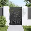 vidaXL Tuinpoort met slot Zwart 85 x 150 cm Poedergecoat staal