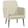 vidaXL Fauteuil 61x78x80 cm kunstleer cr&egrave;mekleurig