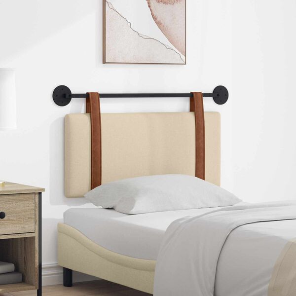 vidaXL Hangend Hoofdeinde Effen Cr&egrave;me 90 x 55 x 5 cm Antiek PU