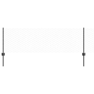 vidaXL zeshoekig gaasgek met palen 25 x 0,6 m PVC-Coated Staal Grijs