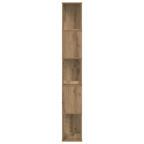 vidaXL Boekenkast 5-laags 45x23,5x162,5 cm hout artisanaal eikenkleur