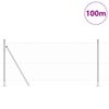 vidaXL Afrasteringspaal Zilver 100 x 1 m (25 mm gaas) Staal