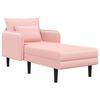vidaXL Grote chaise longue Roze Boucl&eacute;