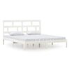 vidaXL Bedframe massief hout wit 180x200 cm