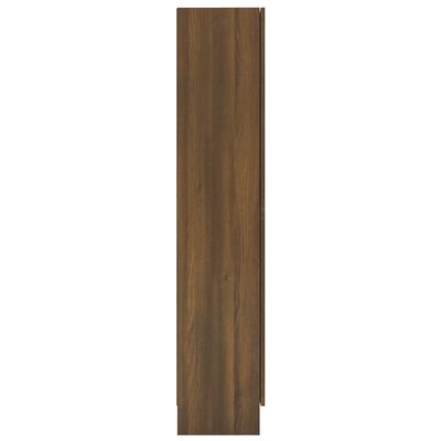 vidaXL Vitrinekast 82,5x30,5x150 cm bewerkt hout bruineikenkleurig