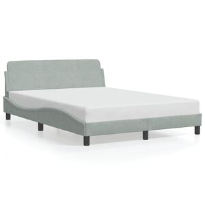 vidaXL Bedframe "Dover" 140x200 cm fluweel lichtgrijs