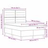 vidaXL Boxspring bed met matras met LED Zwart 140 x 190 cm Stof