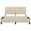vidaXL Bedframe zonder matras stof cr&egrave;mekleurig 140x200 cm