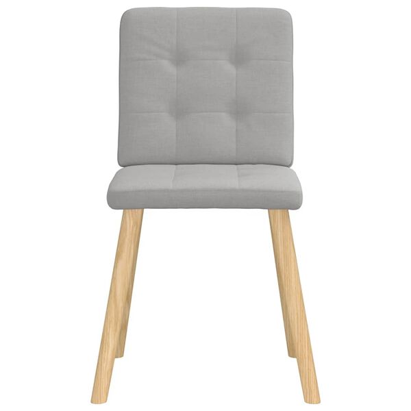 vidaXL Eetkamerstoelen 6 st stof wolk grijs