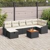 vidaXL Tuin Sofa Set met kussen met opslag 8 pcs Zwart Poly riet