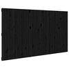 vidaXL Hoofdbord wandmontage 204x3x110 cm massief grenenhout zwart