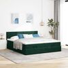 vidaXL Ottoman bed met matrassen en LED's 160x200cm fluweel