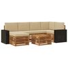 vidaXL Buiten bankenset 7 st Natuurlijk en Beige Polyester