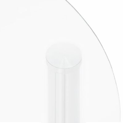 vidaXL Bijzettafel 2-laags 38 cm gehard glas transparant