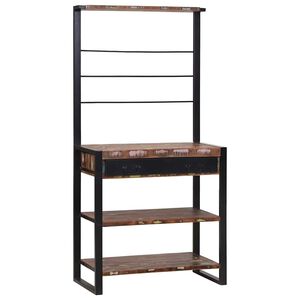 vidaXL Keukenrek Multikleur en Zwart 80 x 40 x 160 cm