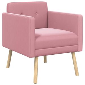 vidaXL Accentstoel Roze fluweel