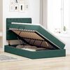 vidaXL Opslag bed met matras Donkergroen 120 x 200 cm Fluweel