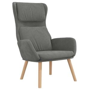 vidaXL Relaxstoel fluweel donkergrijs