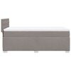 vidaXL Boxspring met matras stof taupe 90x200 cm
