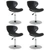 vidaXL Eetkamerstoelen 4 st kunstleer zwart
