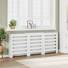 vidaXL Radiatorombouw 205x21,5x83,5 cm bewerkt hout wit