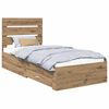vidaXL Bedframe met lade Artisan Eiken 100 x 200 cm Bewerkt hout