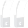 vidaXL Buitenwandlampen 2 st LED met sensors gegoten aluminium wit