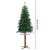 vidaXL Slanke Kerstboom Groen 180 cm PVC en massief dennenhout
