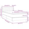 vidaXL Boxspring met matras fluweel donkerblauw 80x210 cm