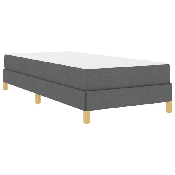 vidaXL Boxspringbed met matras Donkergrijs 100 x 200 cm Stof