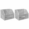 vidaXL Vinyl Album Doos 2 st Betongrijs 38 x 30 x 29 cm Bewerkt hout