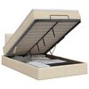 vidaXL Ottoman bed met matras Cr&egrave;mekleurig 120 x 190 cm Stof