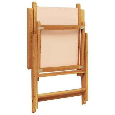 vidaXL Tuinstoelen 2 st massief acaciahout en stof beige