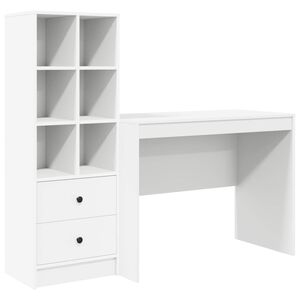 vidaXL Bureau Wit 145.5 x 50 x 127 cm 2 st