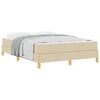 vidaXL Boxspringbed met matras Cr&egrave;me 140 x 190 cm Stof