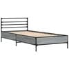 vidaXL Bedframe bewerkt hout en metaal grijs sonoma eiken 75x190 cm