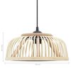 vidaXL Hanglamp halfrond 40 W E27 34x14,5 cm bamboe