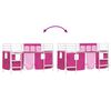 vidaXL Loftbedframe voor Kinderen met Gordijnen Wit en Roze