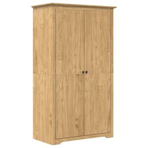 vidaXL Kledingkast BODO 99x53,5x173 cm massief grenenhout grijs