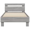 vidaXL Bedframe met hoofdeinde bewerkt hout grijs sonoma 90x200 cm