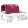 vidaXL Bedframe met tunnel met plank 3 pcs Wit en Rood Bewerkt hout