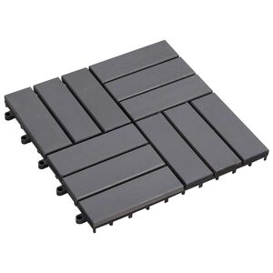 vidaXL Terras Tegel 20 pcs Grijs 30 x 30 cm Acacia Hardhout