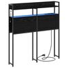 vidaXL Opslag hoofdbord met plank Zwart eiken 90 cm Bewerkt hout