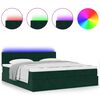 vidaXL Ottoman bed met matrassen en LED's 180x200cm fluweel
