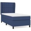 vidaXL Boxspring met matras stof blauw 100x200 cm