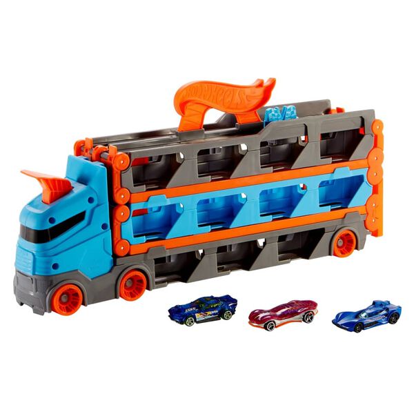 Hot Wheels Baanbouwer- en autoset Speedway Hauler