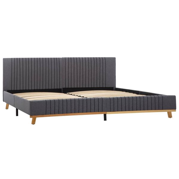 vidaXL Bedframe stof lichtgrijs 160x200 cm