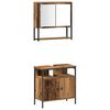 vidaXL Badkamermeubelset met plank met opslag 3 pcs Bruin Bewerkt hout