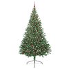 vidaXL Kunstmatig Voorverlicht Kerstboom met 300 LED Groen 240 cm PVC